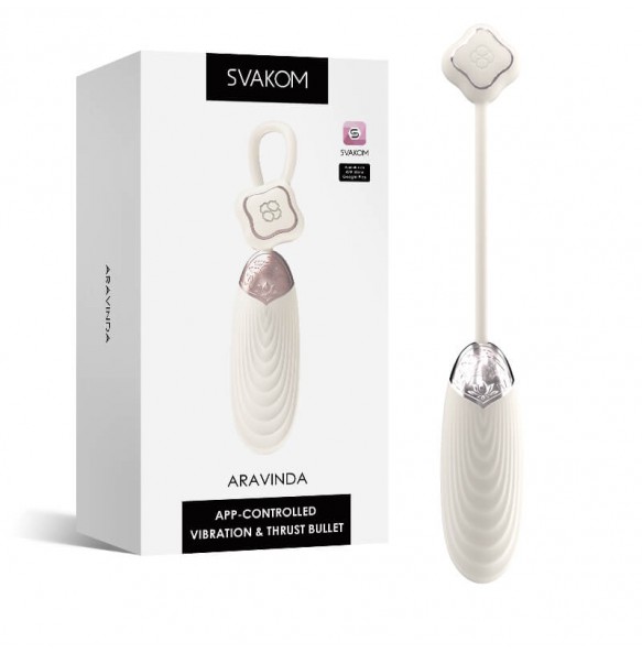 USA SVAKOM - ARAVINDA Vibration Thrust Bullet APP-CONTROLLED (Chargeable - White)